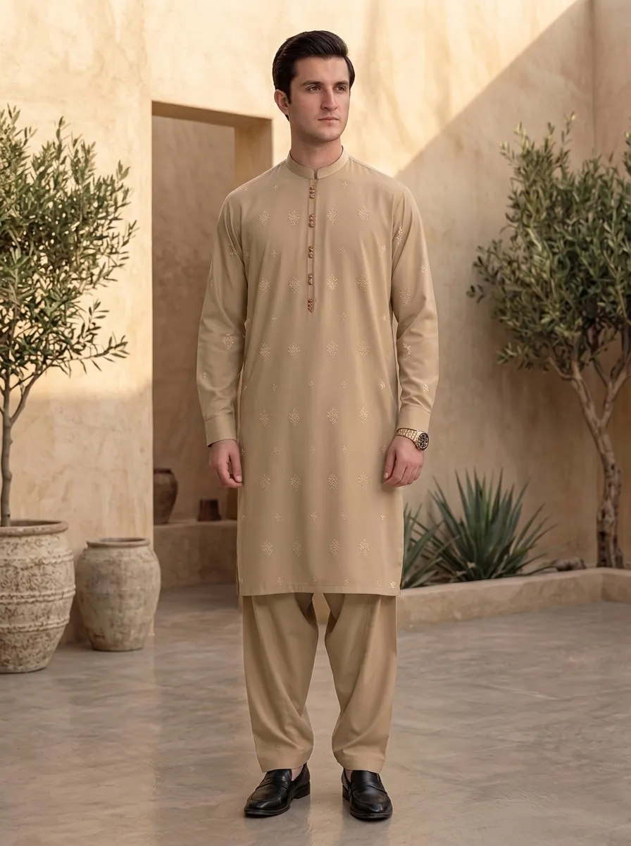 Camel Buti Kurta (D# 2026)